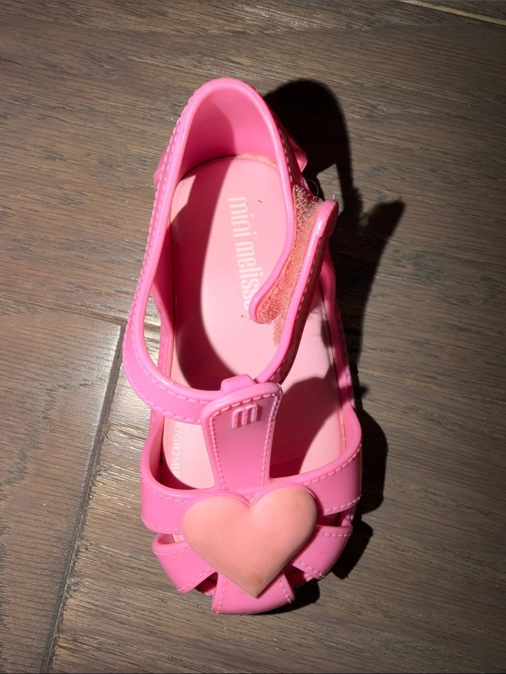 Mini Melissa Girls Pink Heart Sandals